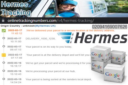 hermes travking|hermes tracking number on label.